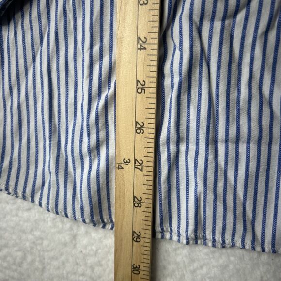 Tommy Hilfiger 16.5 34/35 Men’s Button Up Dress Shirt Seersucker White Blue Norm - Picture 9 of 11